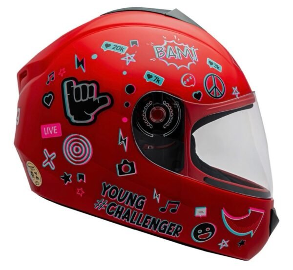 Capacete Infantil Fly Young vermelho