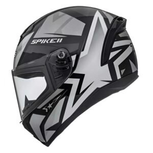 Capacete Peels Spike II 1ST preto e prata