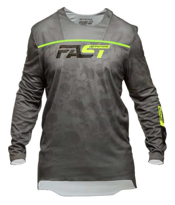 Camisa Off-road Fast Pro Tork cinza/amarelo + óculos Pro Tork Blast - Imagem 2