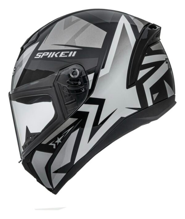 Capacete Peels Spike II 1ST preto e prata