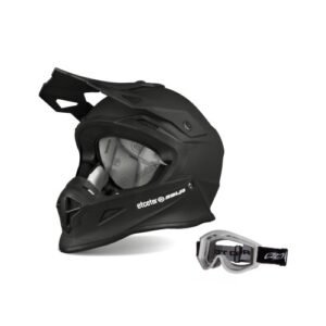 Capacete Motocross ETC Solid Pro Tork + óculos Pro Tork