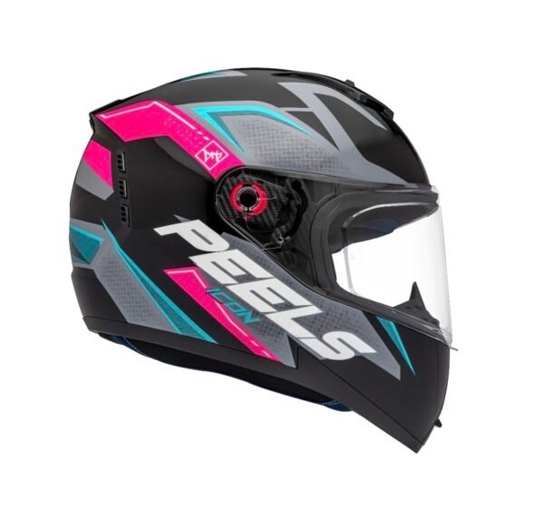 Capacete Peels Icon 23 Element preto, cinza e pink