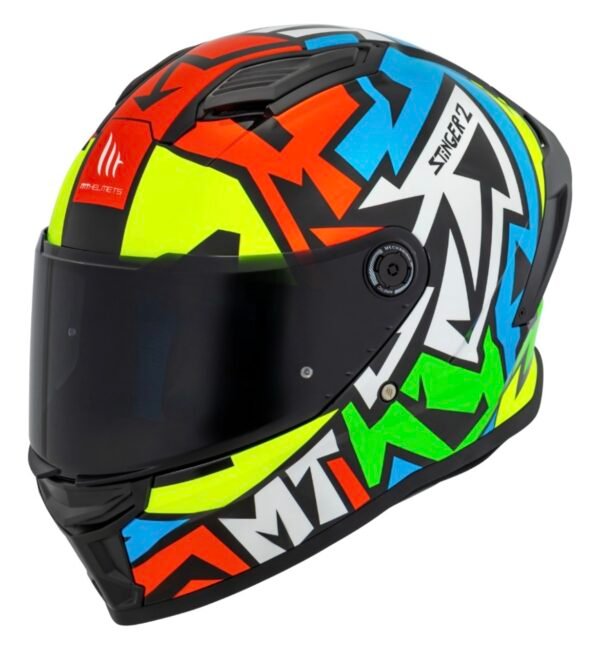 Capacete MT Stinger 2 Meld fluor - Imagem 3