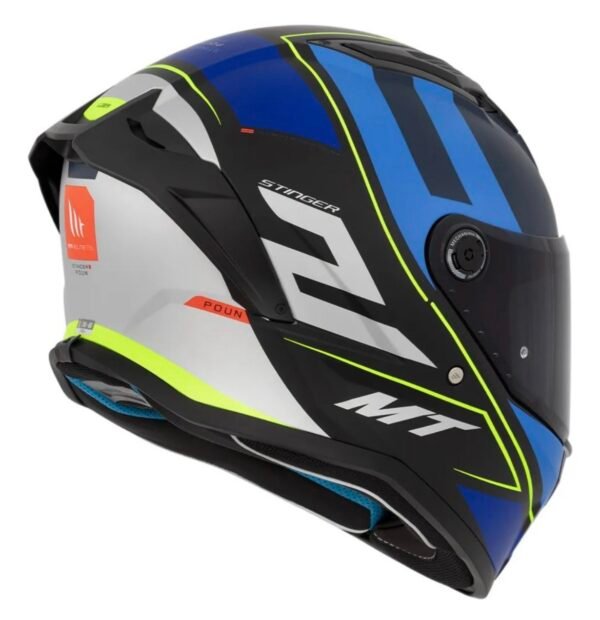 Capacete MT Stinger 2 Poun B6 blue - Imagem 2