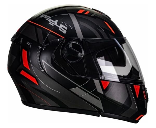 Capacete Peels U-RB2 Dynamic preto fosco e vermelho - Image 2