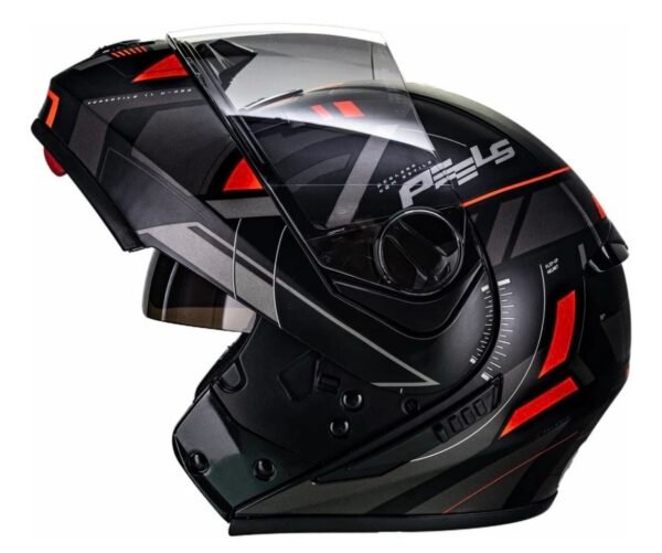 Capacete Peels U-RB2 Dynamic preto fosco e vermelho
