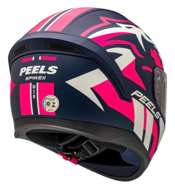 Capacete Peels Spike II Win azul fosco e pink - Image 2