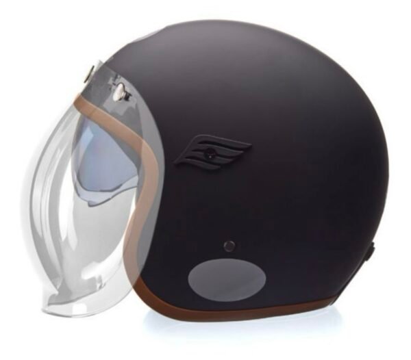 Capacete Lucca Customs Galaxy black caramel com óculos e mais 2 viseiras - Imagem 3