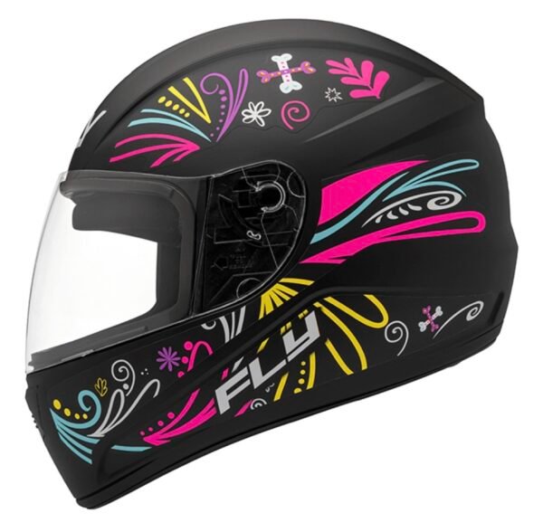 Capacete Fly F9 HG Fiesta preto/color