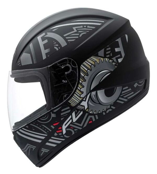 Capacete Fly F9 HG Motor preto e grafite