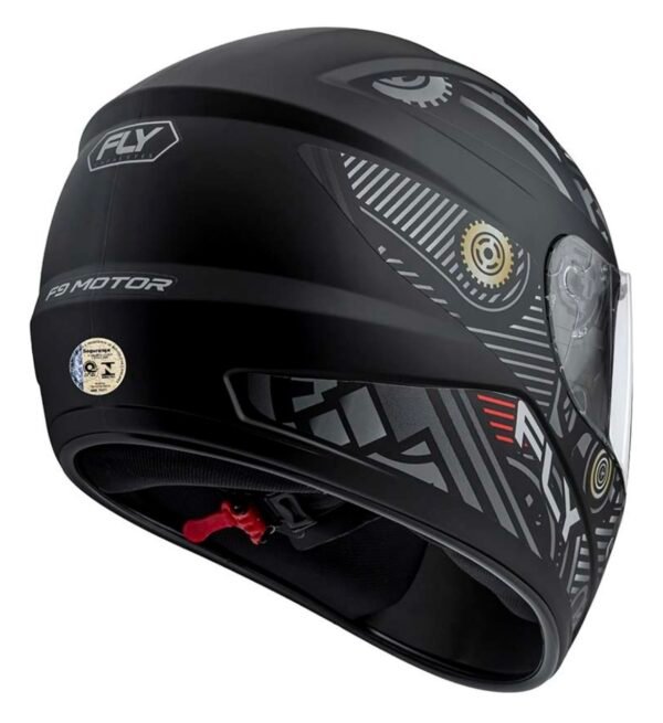 Capacete Fly F9 HG Motor preto e grafite - Imagem 2