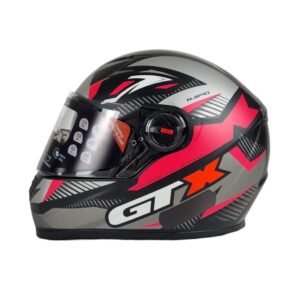 Capacete FW3 GTX Rapid com óculos • preto fosco e rosa