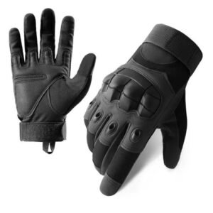 Luvas para motociclista com proteção • preta