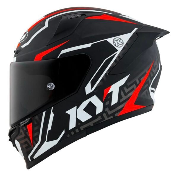 Capacete KYT Striker 2V Asphalt black/red (com óculos interno)