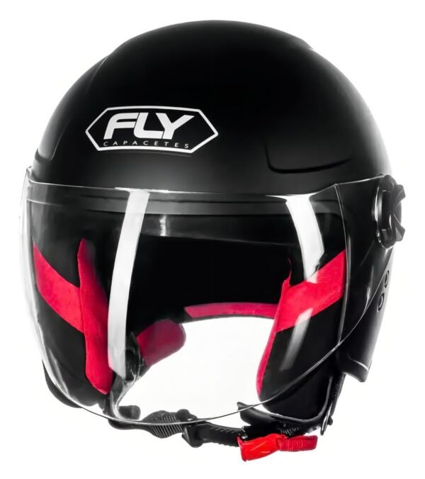 Capacete Fly Jet HG Classic preto fosco - Imagem 2