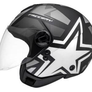 Capacete Peels Freeway 1st preto fosco e prata