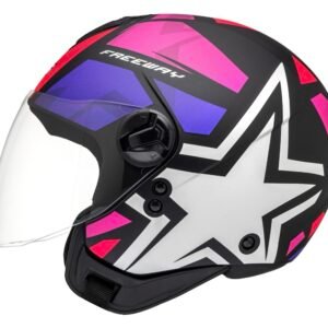 Capacete Peels Freeway 1st preto fosco e pink