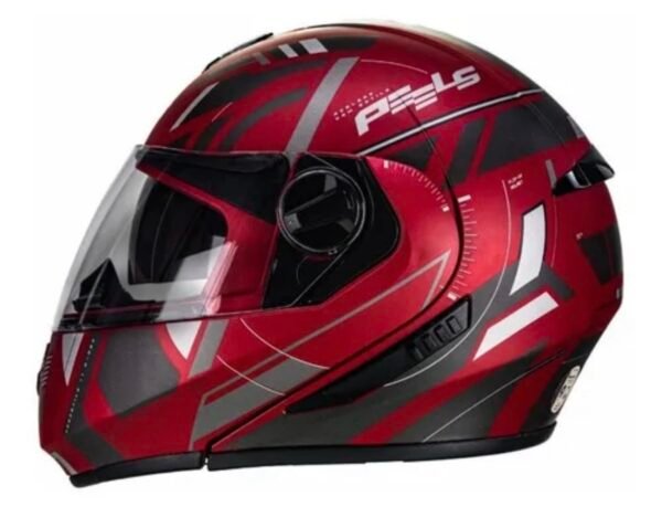 Capacete Peels U-RB2 Dynamic vermelho, preto e cinza - Imagem 2