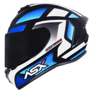 Capacete Draken Spirit preto, azul e branco