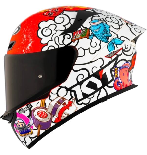 Capacete KYT TT Revo Sushi Time + aerofólio original
