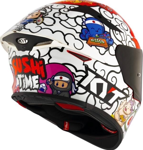 Capacete KYT TT Revo Sushi Time + aerofólio original - Imagem 2