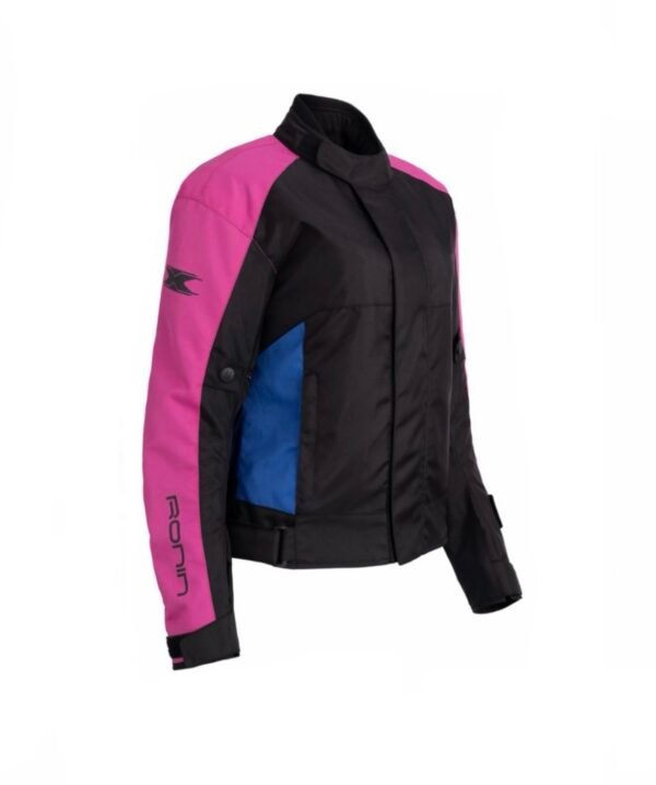 Jaqueta TEXX Ronin Lady V2 preto, rosa e azul