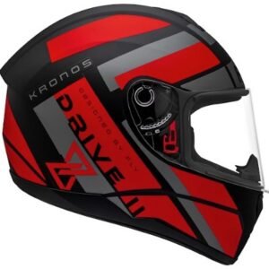 Capacete Fly Drive 2 HG Kronos preto e vermelho