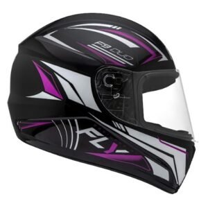Capacete Fly F9 HG Duo preto e roxo