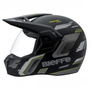 Capacete Bieffe 3Sport Horizon preto e amarelo