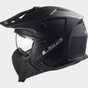 Capacete LS2 Drifter monocolor Matt Black 2 óculos (fumê e cristal)