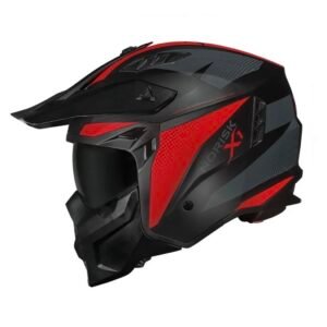 Capacete Norisk Darth II X1 black red 2 óculos (fumê e cristal)