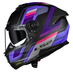 Capacete LS2 FF808 Stream II Vintage Matte black/purple/grey
