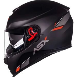 Capacete ASX Eagle SV Solid fosco preto/grafite/vermelho