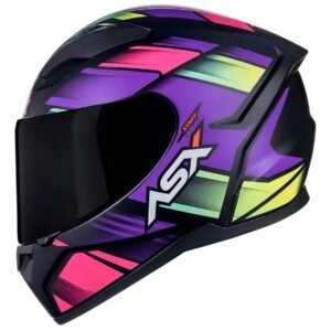 Capacete ASX City Start fosco preto/rosa/lilás