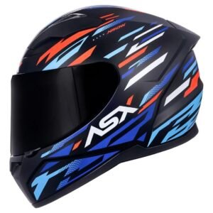 Capacete ASX City Arrow fosco preto/vermelho/azul