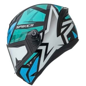 Capacete Peels Spike II 1ST preto e verde água