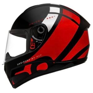 Capacete Fly Drive 2 HG 360 preto fosco e vermelho