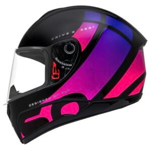 Capacete Fly Drive 2 HG 360 preto fosco pink
