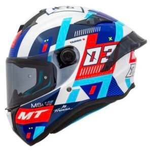 Capacete MT Targo S Sergio Garcia azul brilho