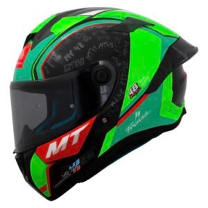 Capacete MT Targo S Ivan Ortola verde brilho