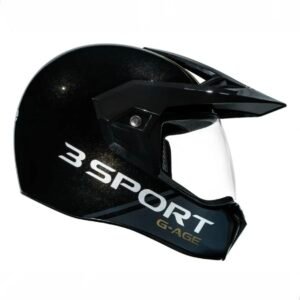 Capacete Bieffe 3Sport preto e grafite