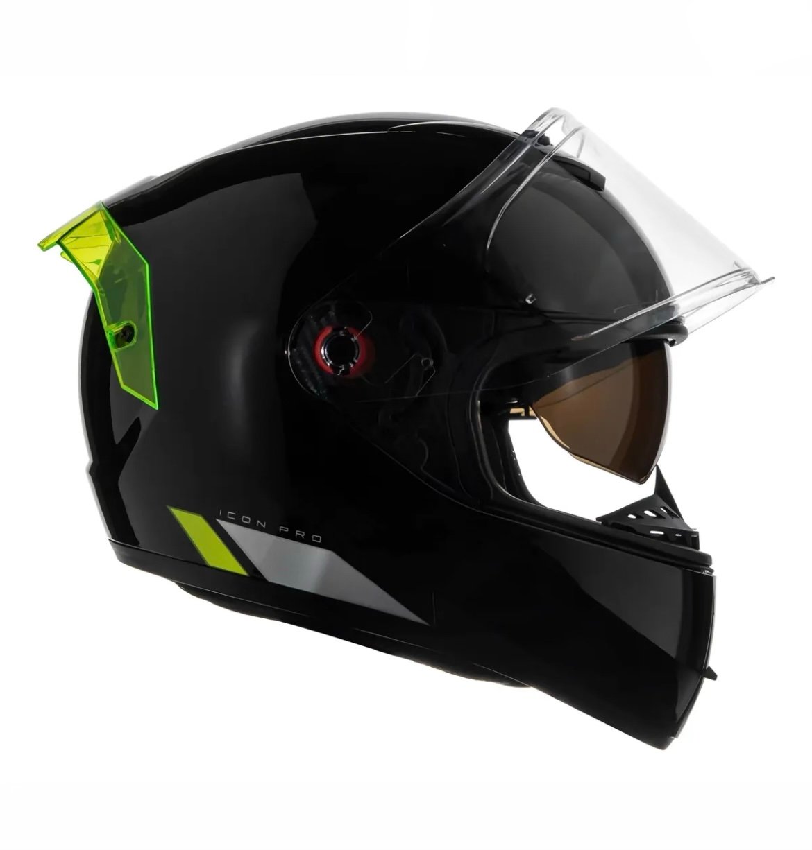 Capacete Peels Icon Pró 2ND preto e amarelo