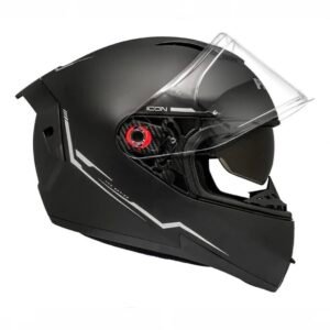 Capacete Icon Pró NKD preto fosco e prata