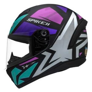 Capacete Peels Spike II 1ST preto fosco e roxo