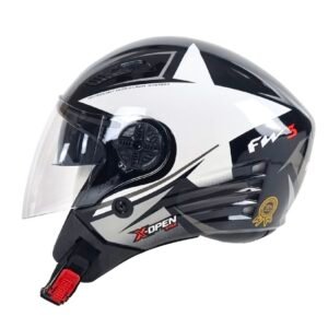 Capacete FW3 X-Open grafite e prata