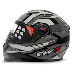 Capacete FW3 GTN Fox grafite