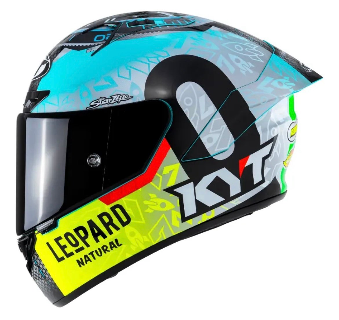 Capacete KYT NZ Race Tricomposto Leopard Misano