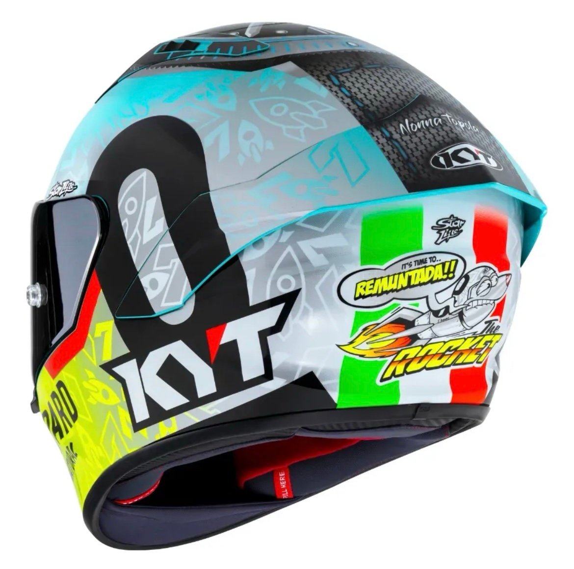 Capacete KYT NZ Race Tricomposto Leopard Misano - Imagem 2