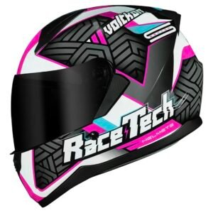 Capacete Race Tech Sector Voltkon white pink