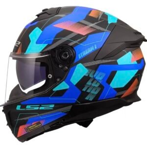 Capacete LS2 Stream II FF808 Mika matte black blue